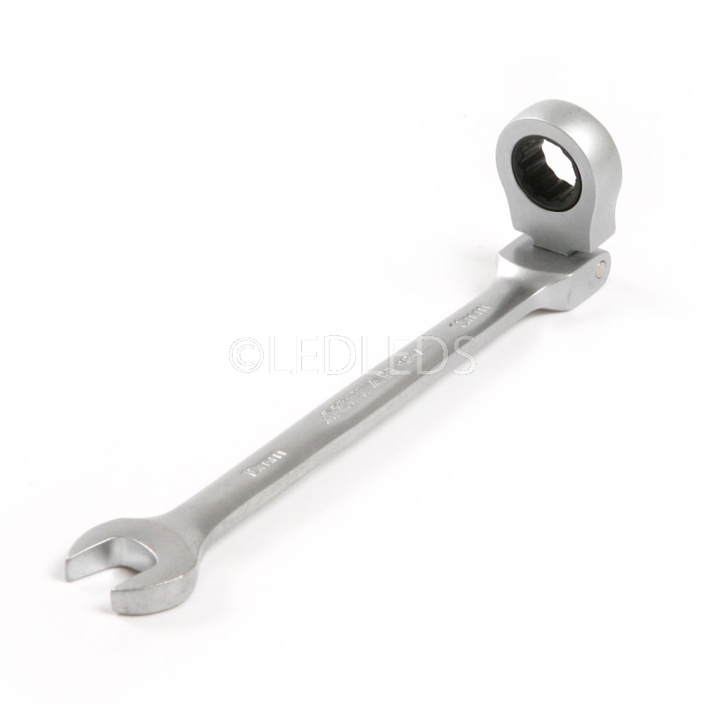 CHIAVE COMBINATA 10 MM 10mm A CRICCHETTO TESTA SNODO SNODABILE PIEGHEVOLE