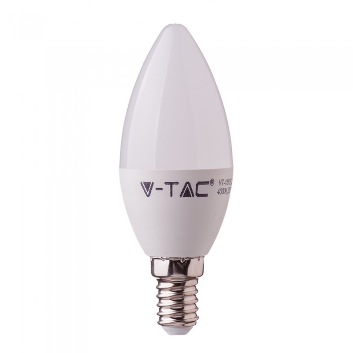 LAMPADA LAMPADINA LED E14 OLIVA CANDELA 4W  V-TAC LUCE CALDA 3000K