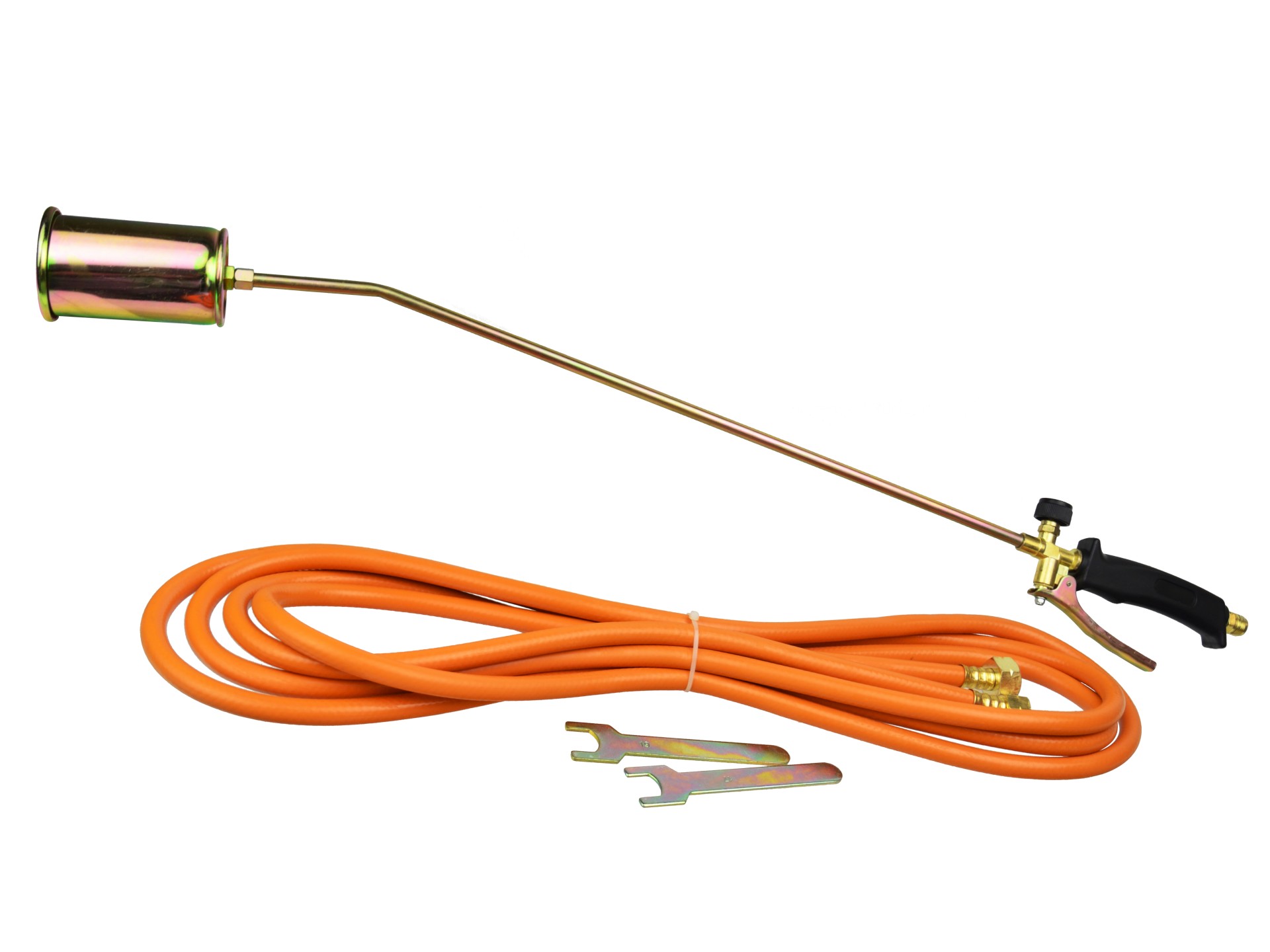 Kit bruciatore saldatore a gas per guaina leva lunga 85 cm cannello 60mm da 58kW