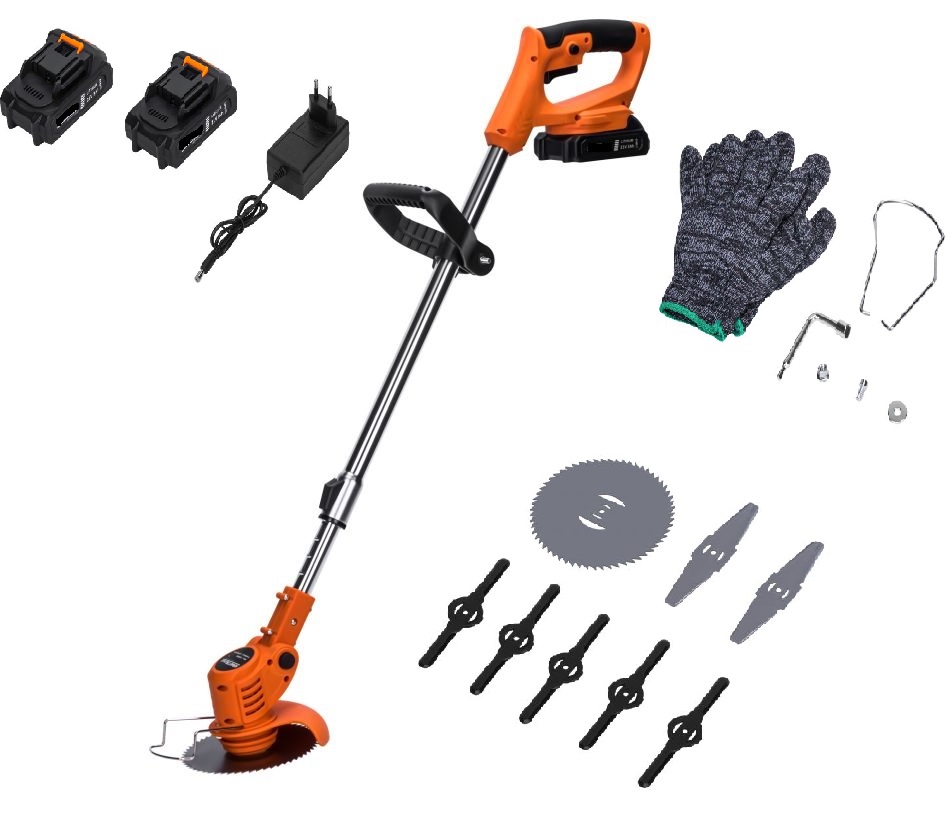 DECESPUGLIATORE a BATTERIA TAGLIABORDI Elettrico 1000W TAGLIAERBA 2 BATTERI