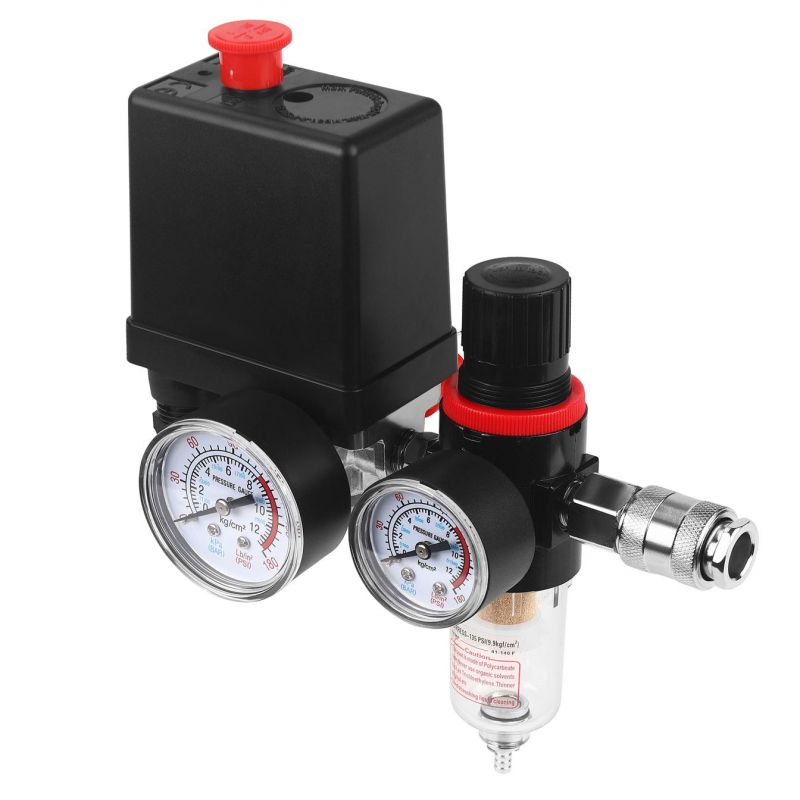 Pressostato Compressore Regolatore manometro filtro aria12 bar fini abac fi