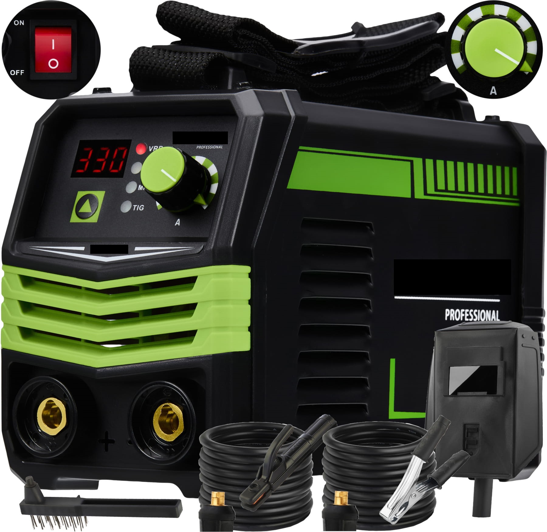 MINI SALDATRICE INVERTER 330A ULTRA COMPATTA MMA TIG LIFT VRD ELETTRODO
