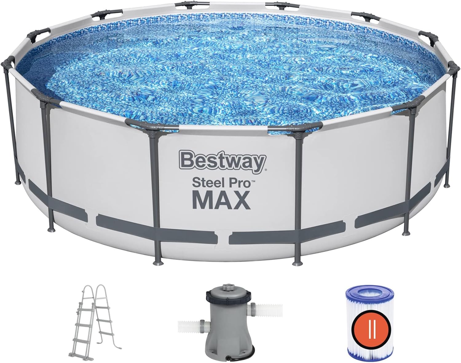 Piscina Bestway 56418 Fuori Terra Steel Promax Rotonda da 366x100 cm pompa