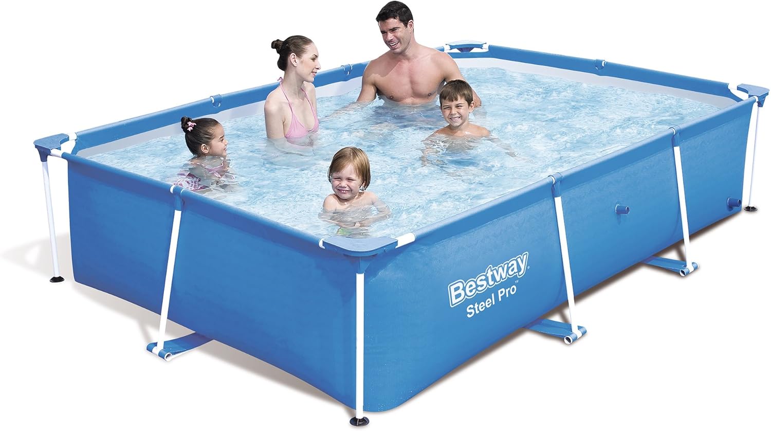Piscina Bestway 56403 Fuori Terra Steel Pro Rettangolare, 259x170x61 cm.