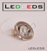 FARETTO INCASSO LED TONDO ACCIAIO SPAZZOLATO GU10 3 LED 3 WATT LUCE CALDA FREDDA