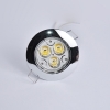 FARETTO INCASSO FISSO CROMATO 3X1W LED GU10 3 RESA 35 WATT BIANCO FREDDO CALDA