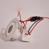 FARETTO LED INCASSO 3 WATT 1 LED ORIENTABILE LUCE CALDA ACCIAIO SATINATO