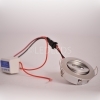 FARETTO LED INCASSO 3 WATT 1 LED ORIENTABILE LUCE CALDA ACCIAIO SATINATO