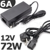 ALIMENTATORE TRASFORMATORE AC220-DC12V 6A 72W PER STRISCE LED TELECAMERE DVR