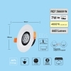 FARETTO BIANCO DA INCASSO LENTE 7W LED ROTONDO ORIENTABILE LUCE NATURALE 4000K