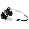 OCCHIALI LENTE INGRANDIMENTO 10X 15X 20X 25X PRECISIONE OCULARI 4 LENTI LUCI LED
