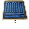 UTENSILI DA TAGLIO LAME IN ACCIAIO PER TORNIO 6X6 MM 11 PZ IN CASSETTA TUNGSTENO