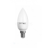 LAMPADA LAMPADINA LED E14 OLIVA CANDELA 6W V-TAC LUCE CALDA 2700K