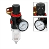 Filtro riduttore manometro attacco 1/4\" regolatore per compressore pressione