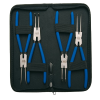 SET PINZE PROFESSIONALI PER ANELLI ELASTICI SEEGER LUNGHEZZA 225 MM 4PZ BGS