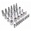 SET CHIAVI A BUSSOLA 3/8 TORX MASCHIO FEMMINA PIU INSERTI 34 PEZZI IMPRONTA