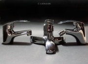 TRIS TRIO RUBINETTO MISCELATORI VASCA BIDET LAVABO RUBINETTI DOCCIA DOCCINO