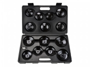 SET KIT CHIAVE A TAZZA PER FILTRO OLIO 15 PZ AUTO UNIVERSALE CHIAVI