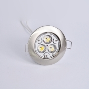 FARETTO INCASSO FISSO ACCIAIO INOX 3X1W LED GU10 RESA 35 W BIANCO FREDDO CALDA