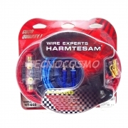 KIT COMPLETO CAVI 60A AUDIO RCA PER ISTALLAZIONE AMPLIFICATORE ALIMENTAZION AUTO