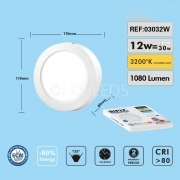 PANNELLO PLAFONIERA FARETTO TONDO SOFFITTO A LED 12W RESA 120W 220V LUCE CALDA