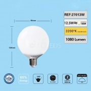 Lampadina Lampada LED Globo E27 12W resa 108 watt Luce Bianco Calda 3200k sfera