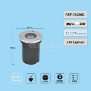 SEGNAPASSO MINI FARETTO CALPESTABILE 1 LED 3 WATT SVILUPPA 30 220V LUCE FREDDA