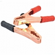 2 PINZE PER CAVI BATTERIA AUTO 160mm 300A 1 COPPIA ROSSO E NERE MANICI ISOLATI