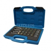 KIT SCARICO TAPPO COPPA OLIO TAPPI FILETTI RIPARAZIONE FILETTATURA AUTO 64 PZ