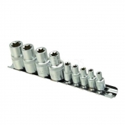 SET 9 BUSSOLE TORX FEMMINA 1/2 E4 E5 E6 E7 E8 E10 E12 E14 E16 1/4 1/2