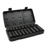 SET 20 BUSSOLE LUNGHE CORTE RINFORZATE 1/2" IMPATTO ARIA PNEUMATICO 10-19mm