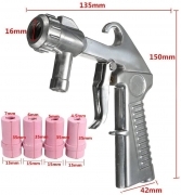 PISTOLA SABBIATRICE CON UGELLI 4 5 6 7 CABINA DI SABBIATURA RICAMBIO SABBIATURA