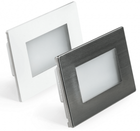 SEGNAPASSO LED 3W IP65 PER SCATOLA 503 BIANCA INOX 230V CCT 3000K 4000K 6000K
