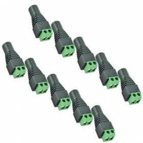 10PZ Adattatore Connettore LED Jack Alimentazione a vite 12V Femmina telecamera