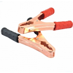 2 PINZE PER CAVI BATTERIA AUTO 160mm 300A 1 COPPIA ROSSO E NERE MANICI ISOLATI