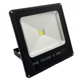 FARO LED FARETTO ESTERNO 50W RESA 500W LUCE CALDA ALTA LUMINOSITA IP66 SLIM