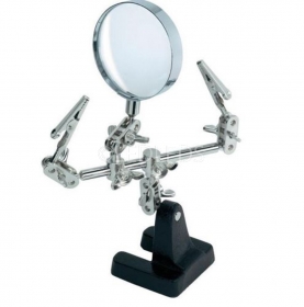 TERZA MANO CON LENTE D'INGRANDIMENTO BRACCIO PINZE X MODELLISMO SUPPORTO