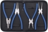 SET PINZE PROFESSIONALI PER ANELLI ELASTICI SEEGER LUNGHEZZA 225 MM 4PZ BGS