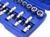SET 19 PZ BUSSOLE 1/2 TORX T30-T70 MASCHIO FEMMINA E10-24  T20-T70 IMPRONTA KIT