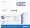Bestway 56408 Set Piscina Fuori Terra Steel Pro MAX Rotonda da 305x76 cm pompa