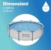 Bestway 56408 Set Piscina Fuori Terra Steel Pro MAX Rotonda da 305x76 cm pompa